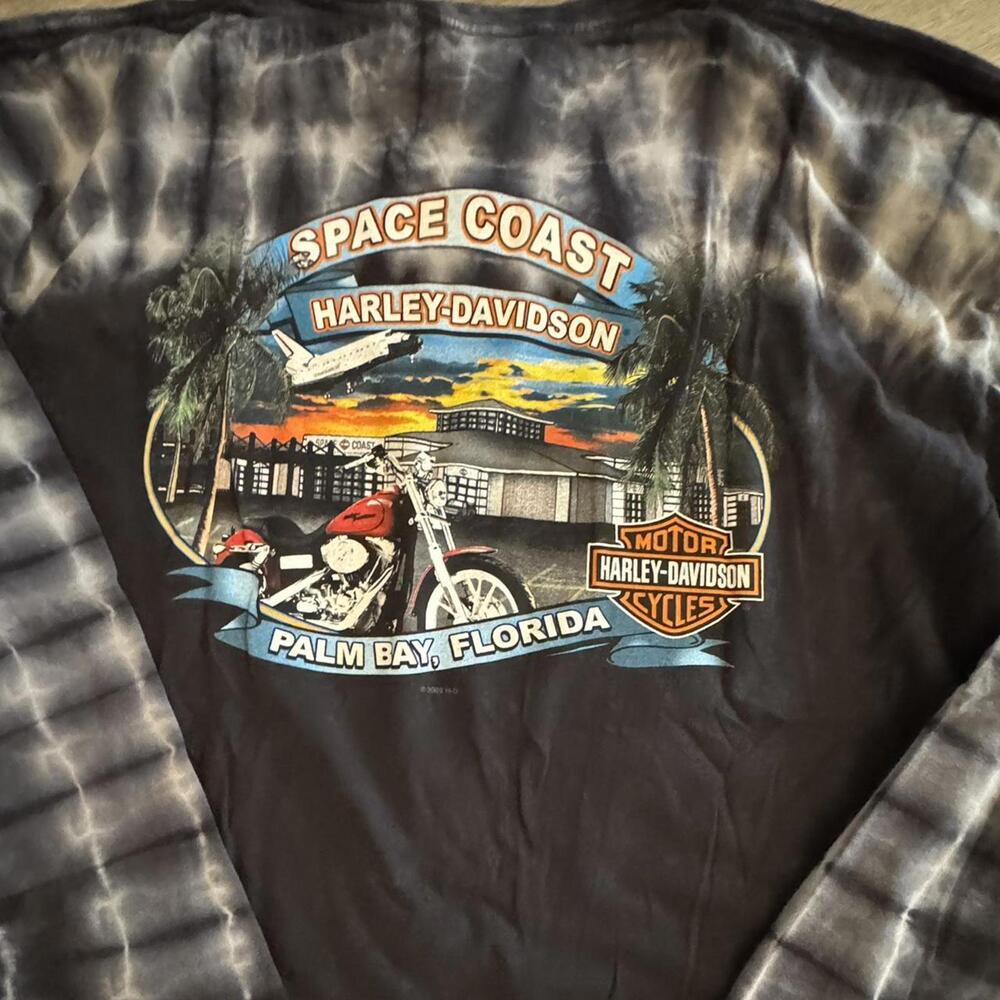 Harley Davidson Men's Black and Navy Tshirt - Picture 5 of 5